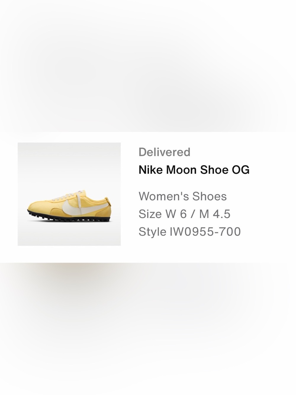 Nike Women's Moon Shoe - Yellow